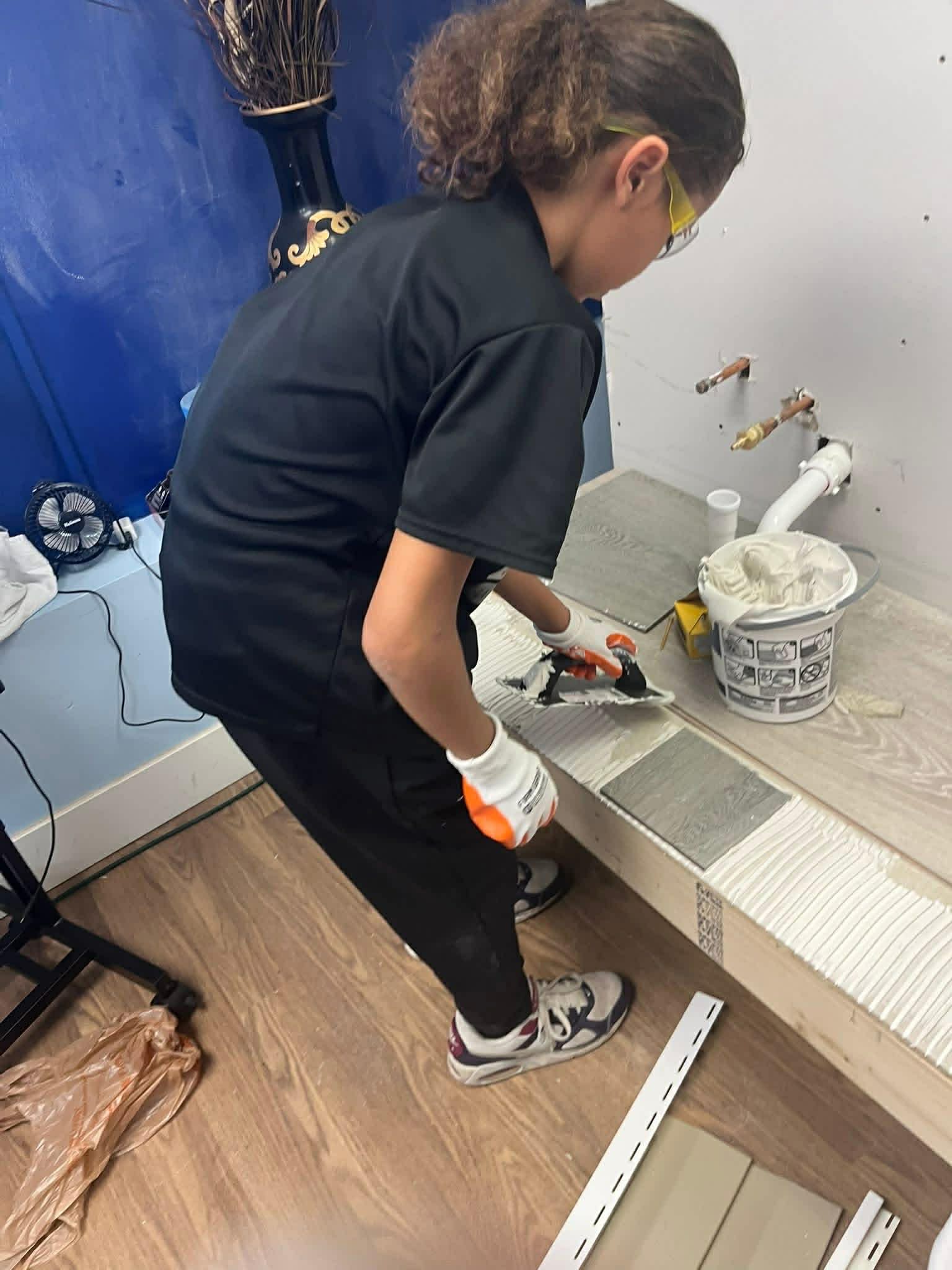 Young builders at work